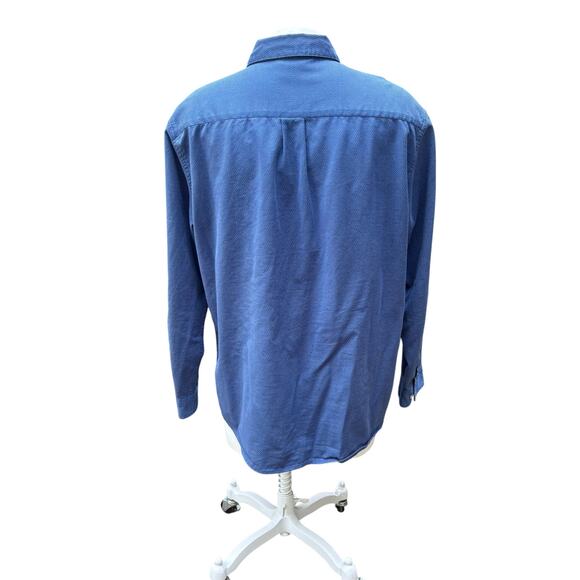 Carbon 2 Cobalt Blue Shirt Sz XL Pointillism Button Up Casual Classic - Picture 4 of 10